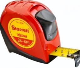 KTX1-26ME-N Starrett Exact 1" x 26' (8m) English/Metric Pocket Tape, Graduated in 1/16", Millimeters